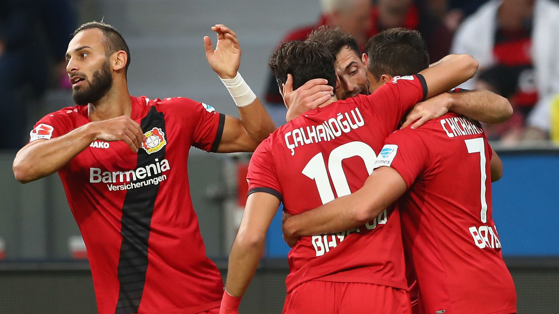 admir mehmedi bundesliga bayer leverkusen v borussia dortmund